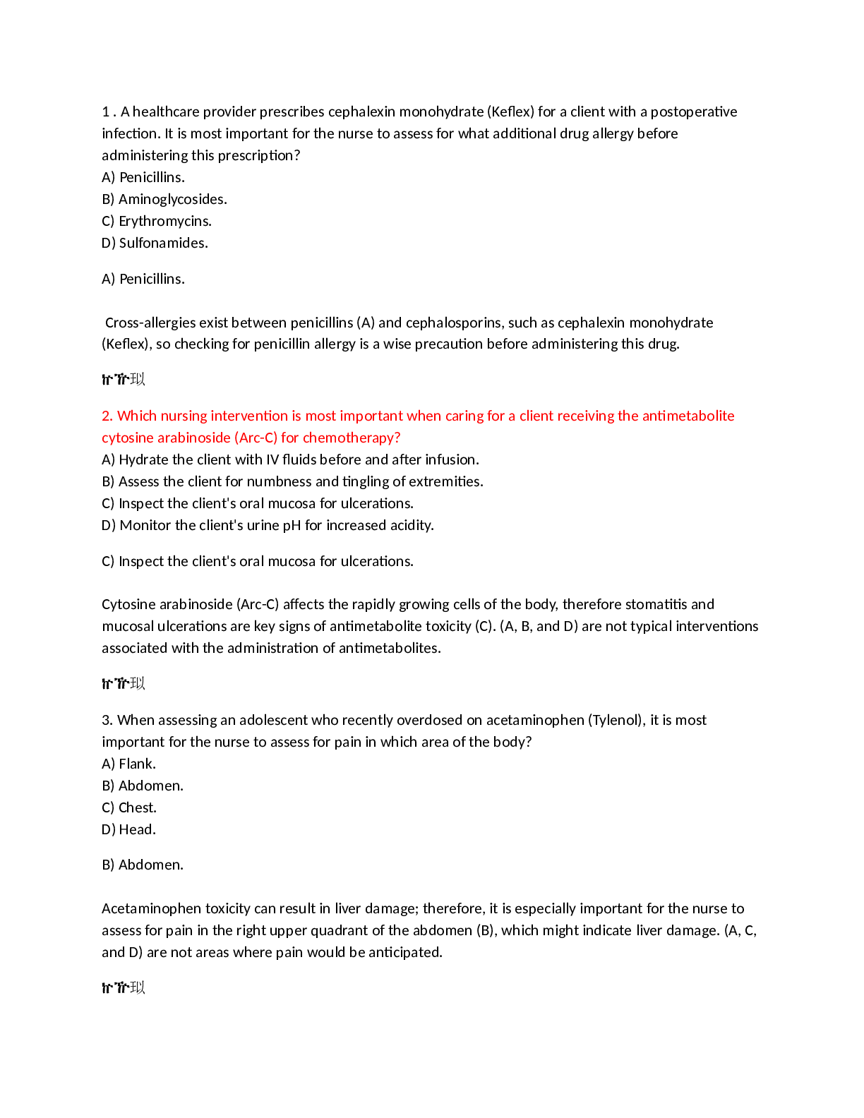 Preview image for HESI Pharmacology Exam | Questions and Answers with Rationales |Highly Rated| Latest 2021 / 2022